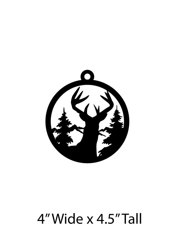 Buck Christmas Ornament 2