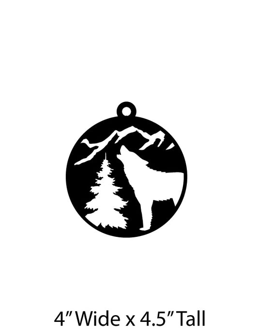 Wolf Christmas Ornament 2