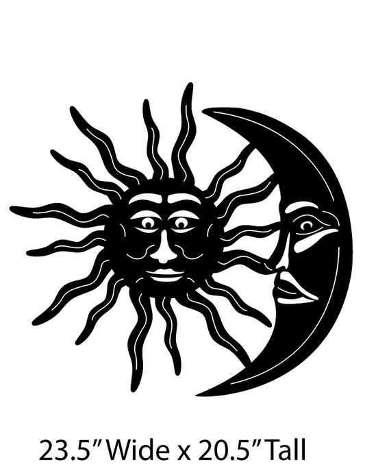 Sun and Moon Metal Art