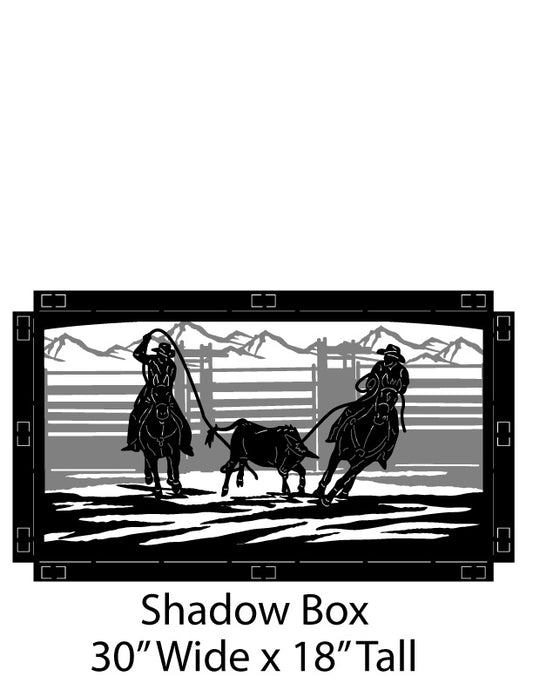 Team Roping Shadow Box