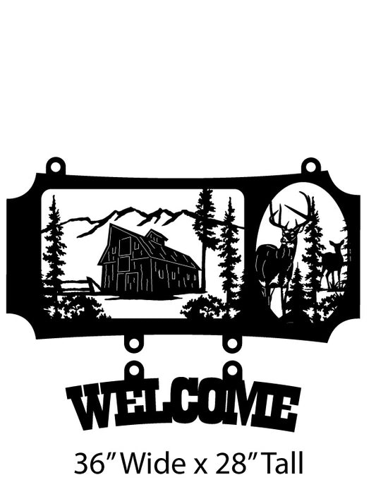 Whitetail Metal Welcome Sign 2