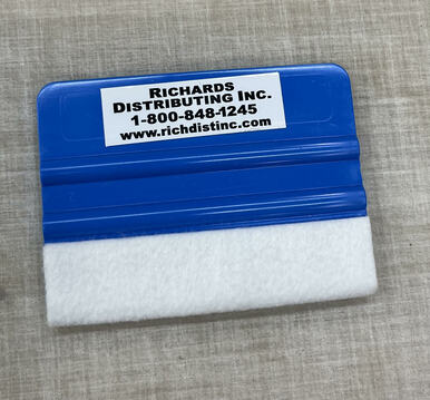 4" Blue Felt-Tip Squeegee