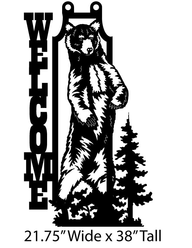 Black Bear Welcome Sign