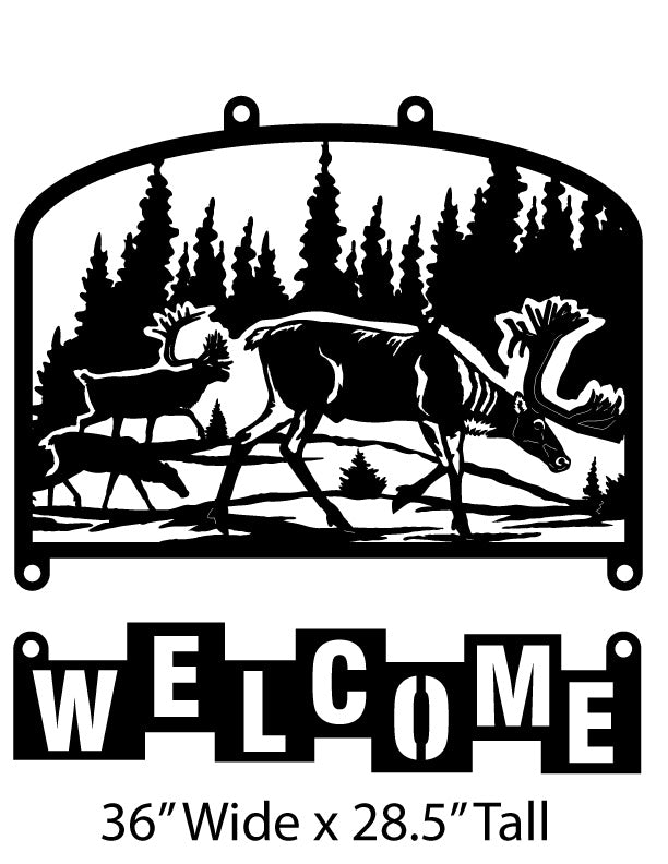 Caribou Welcome Sign 4