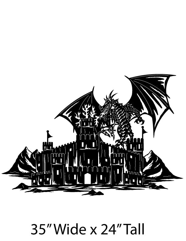 Castle Dragon Metal Art