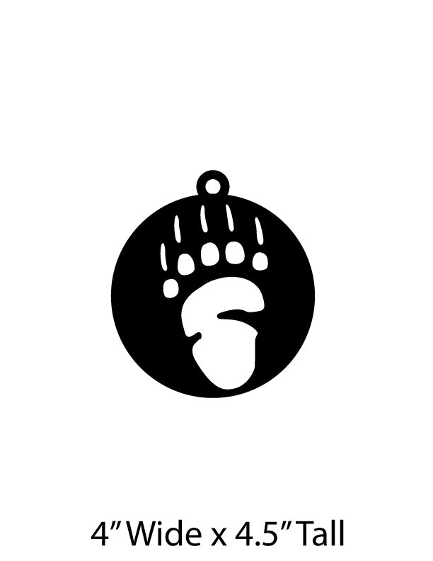 Bear Foot Christmas Ornament