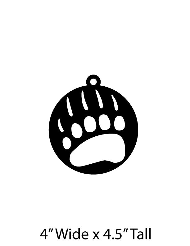 Bear Foot Christmas Ornament