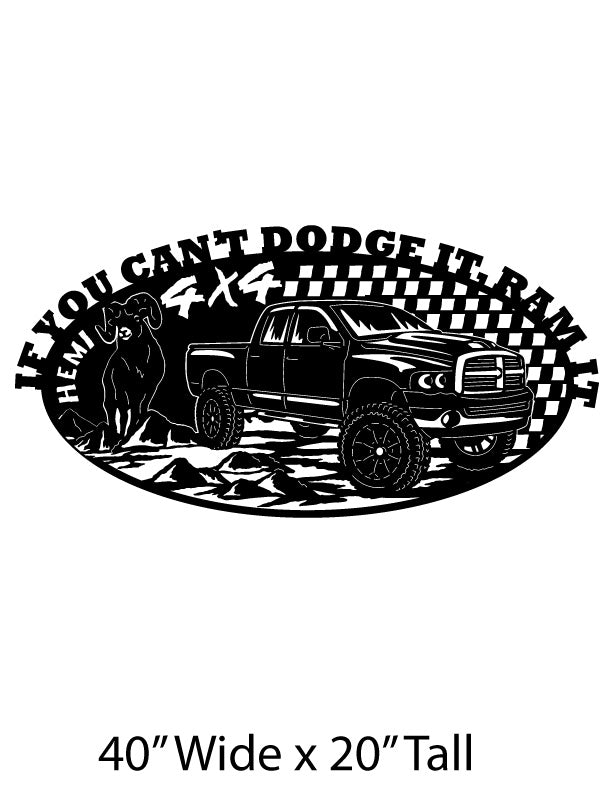 Dodge Ram Metal Sign