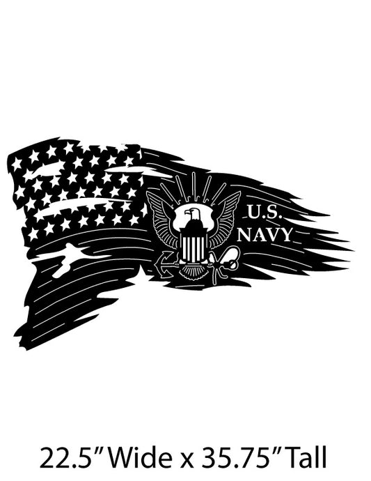 Navy Metal Flag